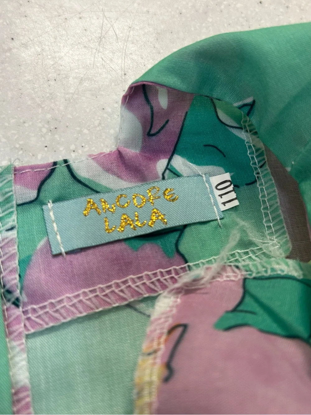 Toddler Girls Green and Purple Floral Matching Shirt and Shorts set